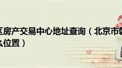 朝阳区房产交易大厅营业时间